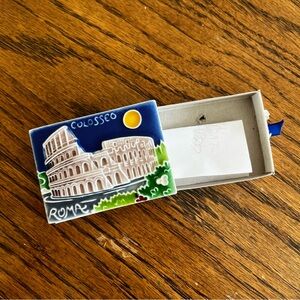 Colosseo Rome Mosaic Tile Matchbox Trinket Box